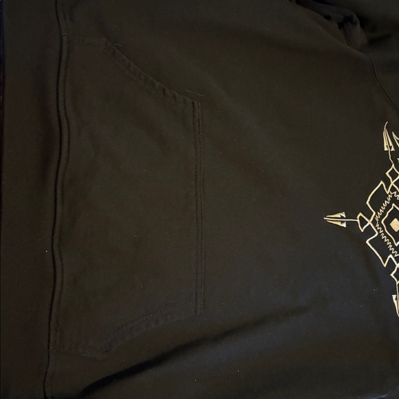 Cruel Girl Black Off-the-Shoulder Sweater with Geometric Design - Picture 2 of 4